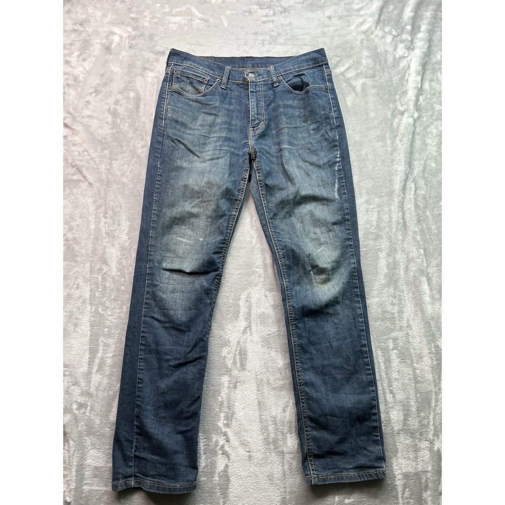Levis 541 Mens Sz 32x32 Blue Jeans Straight Leg Whiskered Fade Mid Rise Guys‎